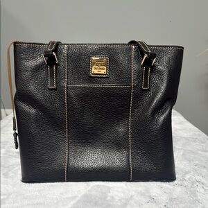 Dooney & Bourke Black Pebbled Leather Tote